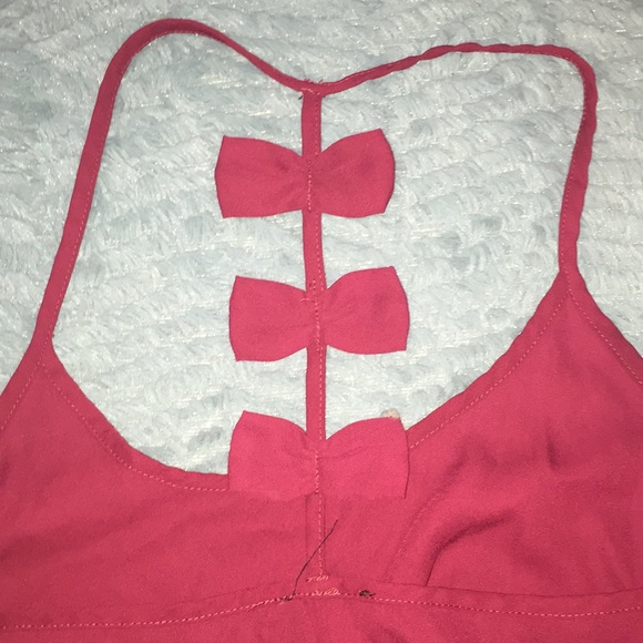 Maroon Tank with Bows Down the back - Picture 3 of 3